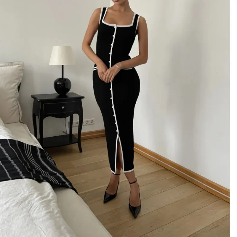 Winslet Contrast Knitted Dress