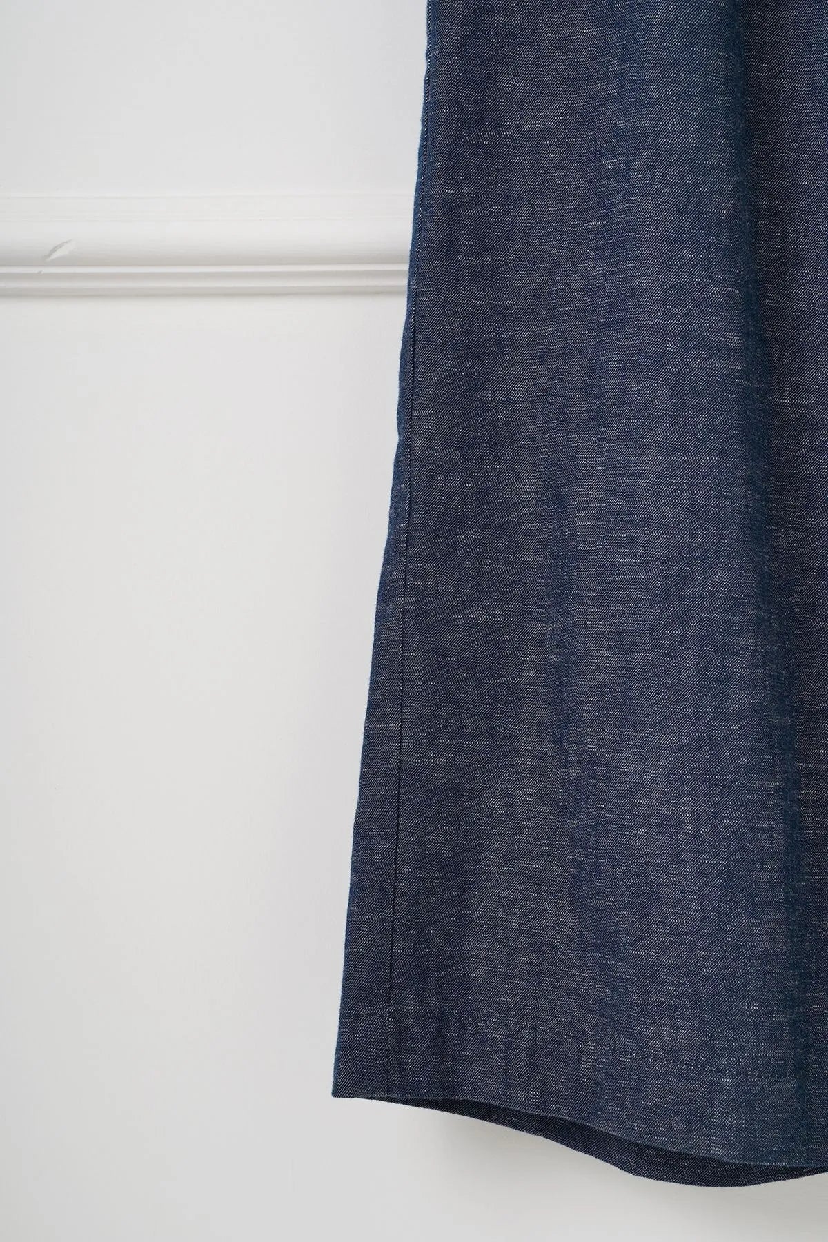 Navy Drawstring Linen Pant