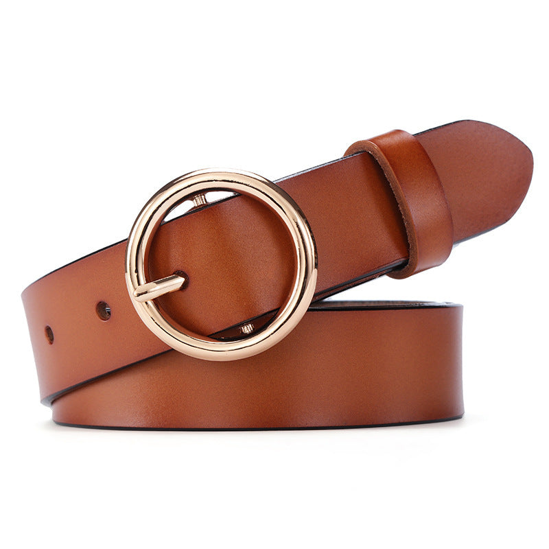 Women's Round Buckle Belt