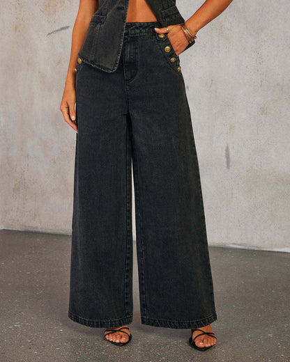 Anisse Black Denim Set