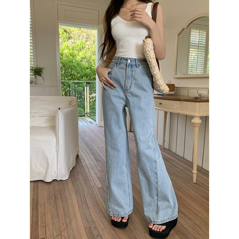 High Waist Retro Wide Leg Jeans