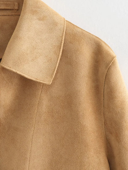 Parisian Faux Suede Coat