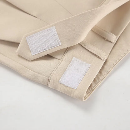 Retro Beige Pleat Pants