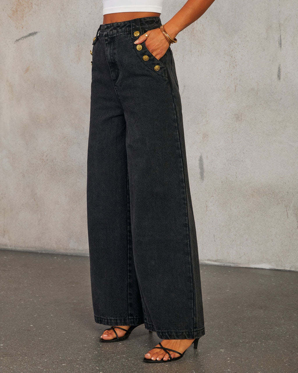 Anisse Black Denim Set