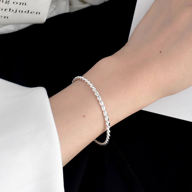 Sterling Silver Bubble Twist Bracelet
