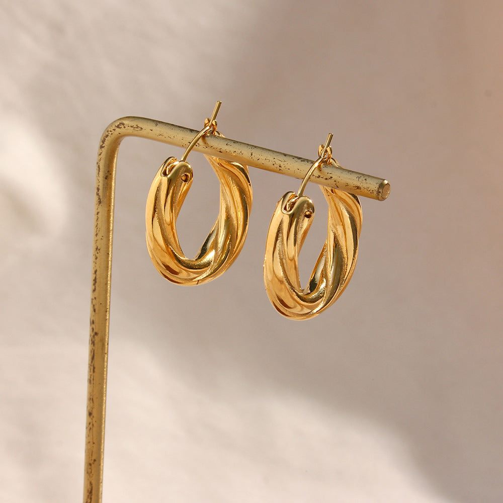 Twisted Hoop Earrings
