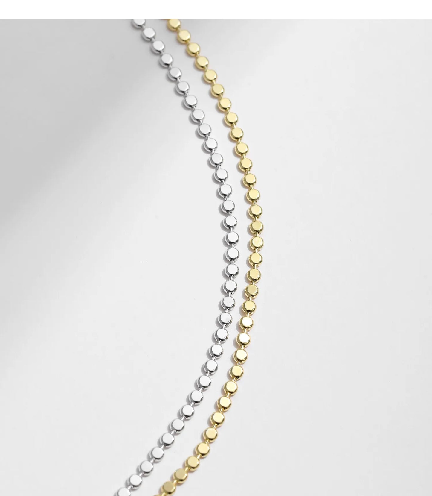 S925 Sterling Silver Minimalist Round Choker Necklace