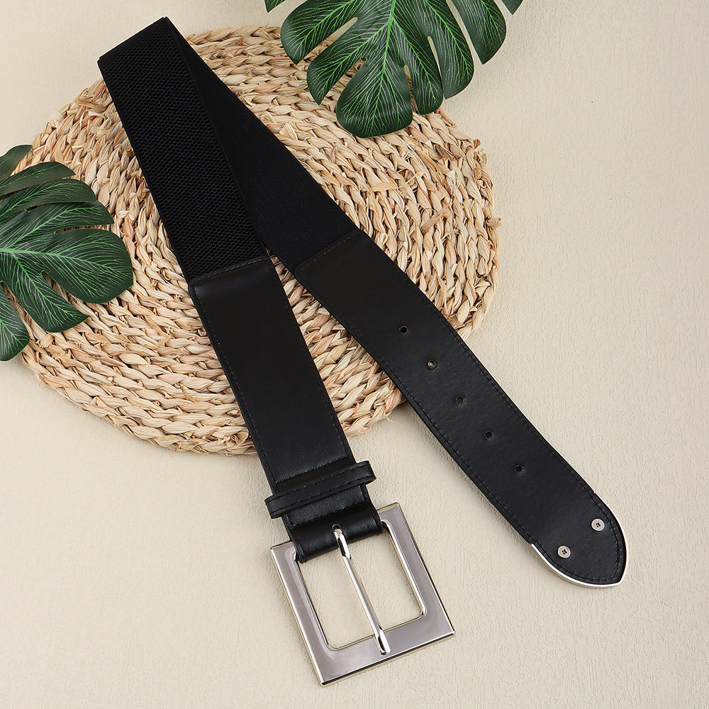 Wide Stretch Cinch Belt – Alloy Buckle