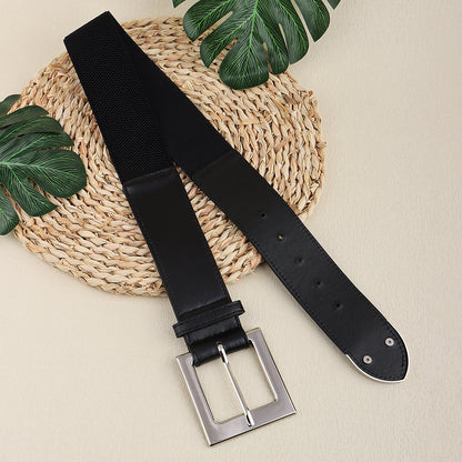 Wide Stretch Cinch Belt – Alloy Buckle
