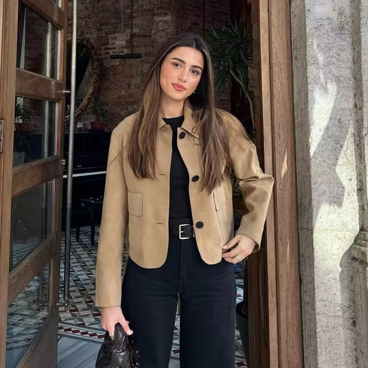Parisian Faux Suede Coat