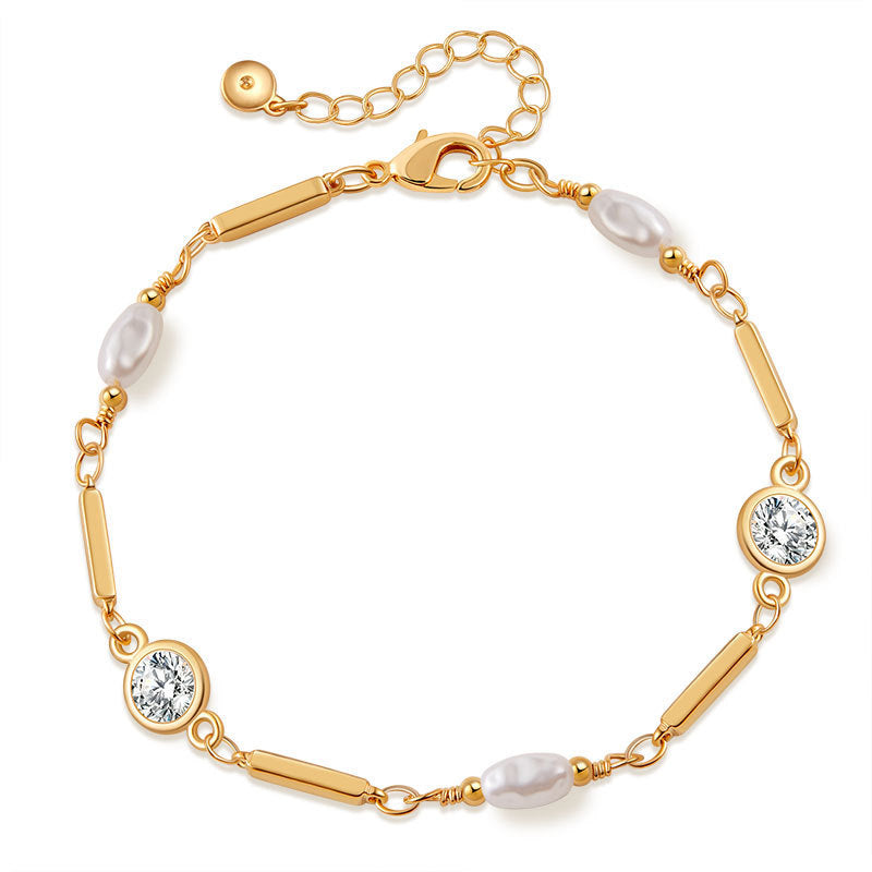 Exquisite Gold Pearl Bracelet