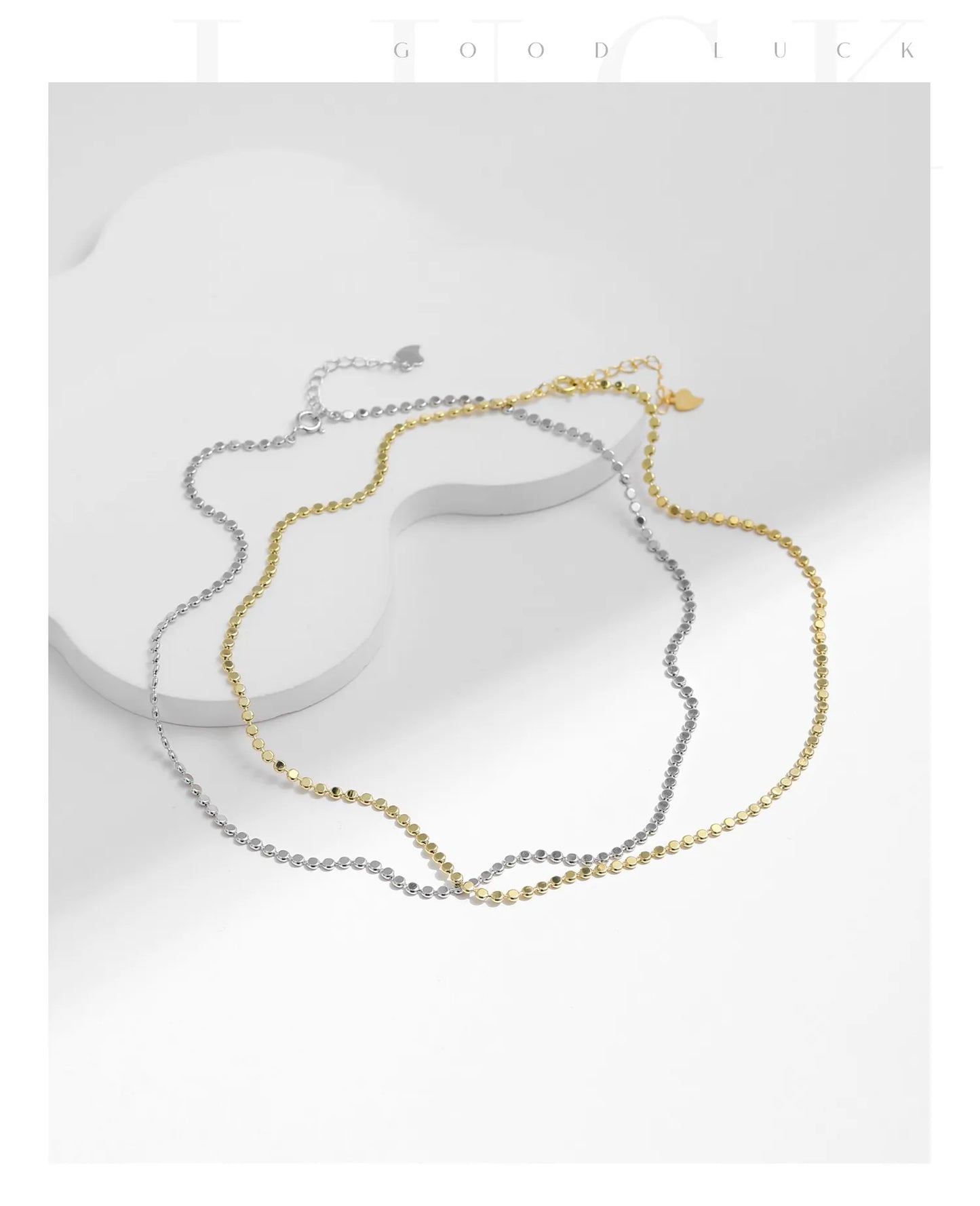 S925 Sterling Silver Minimalist Round Choker Necklace