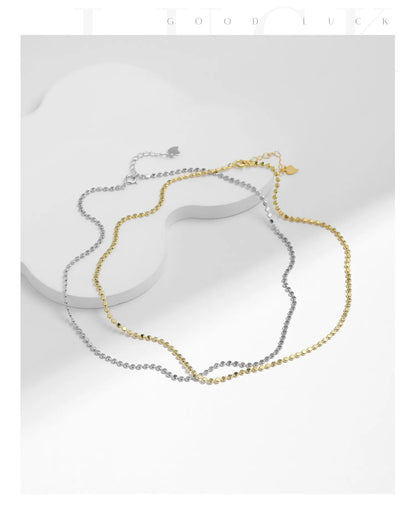 S925 Sterling Silver Minimalist Round Choker Necklace