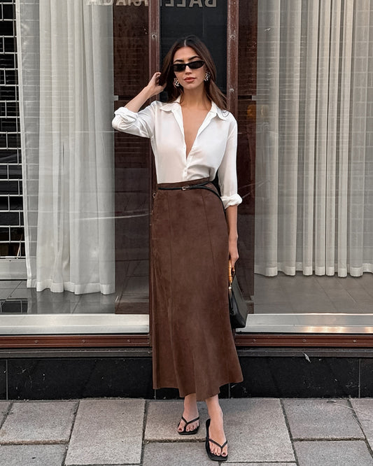 The Kaelen Velvet Skirt