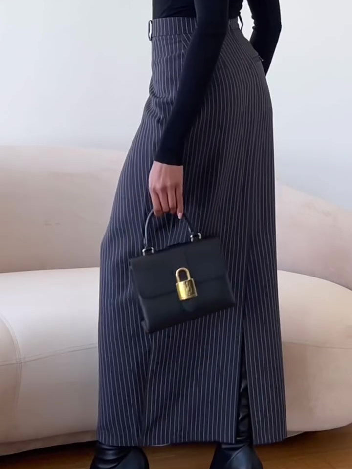 The Isla Pinstripe Skirt