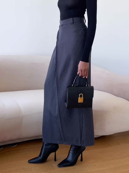 The Isla Pinstripe Skirt