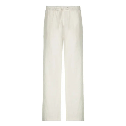 Relaxed Straight Leg Tie Waist Trousers