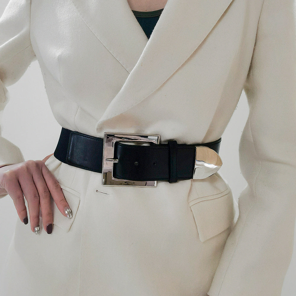 Wide Stretch Cinch Belt – Alloy Buckle