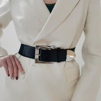 Wide Stretch Cinch Belt – Alloy Buckle