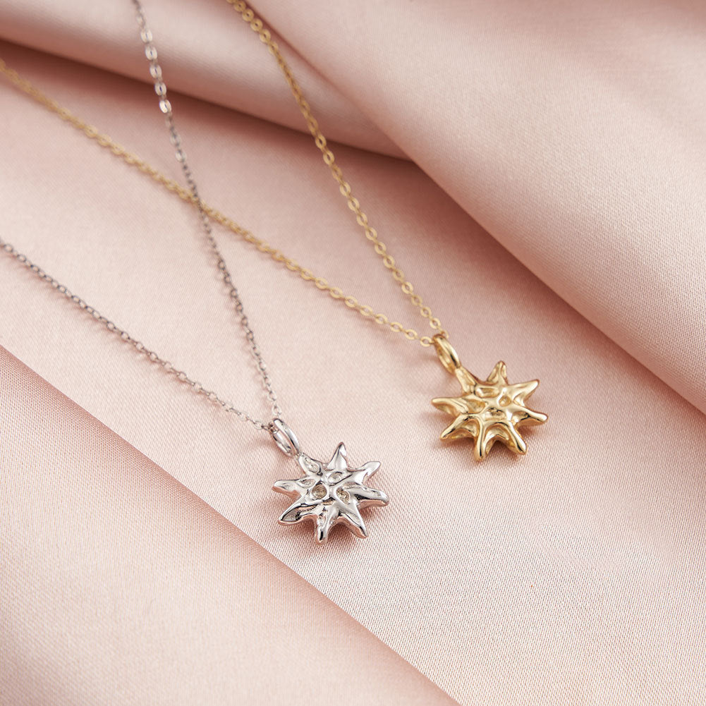 Hammered Star Necklace S925