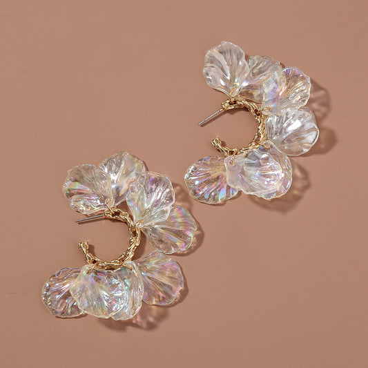 Petal Pearl Floral Earrings