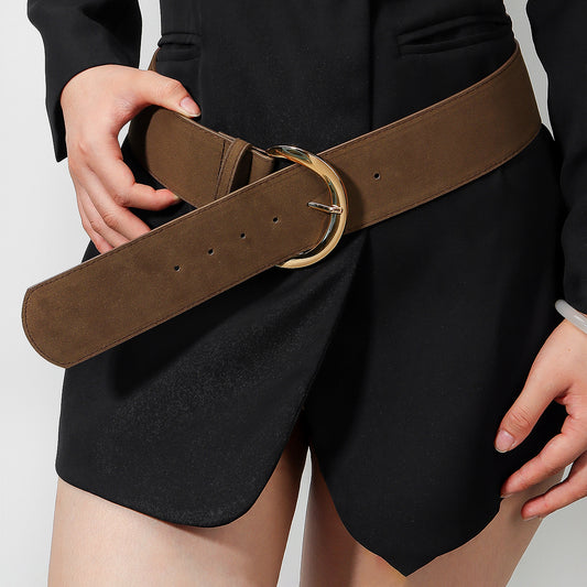 Retro Wide Pin Buckle Belt