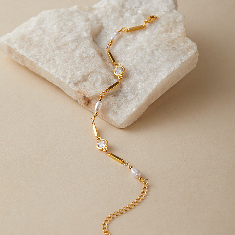 Exquisite Gold Pearl Bracelet