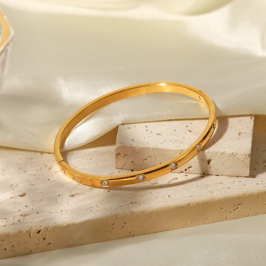 Gold White Jewel Bracelet