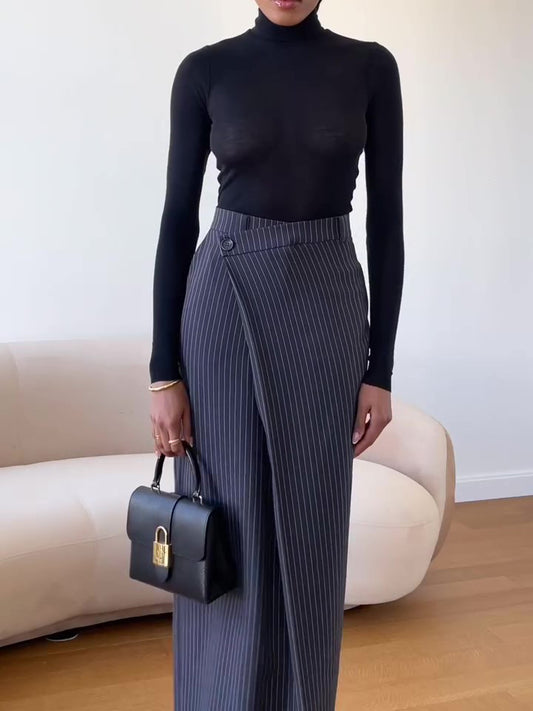 The Isla Pinstripe Skirt