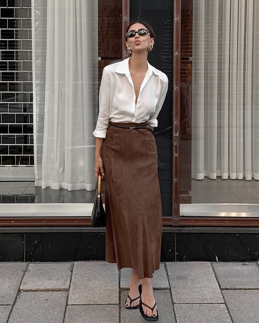 The Kaelen Velvet Skirt