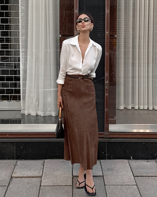 The Kaelen Velvet Skirt