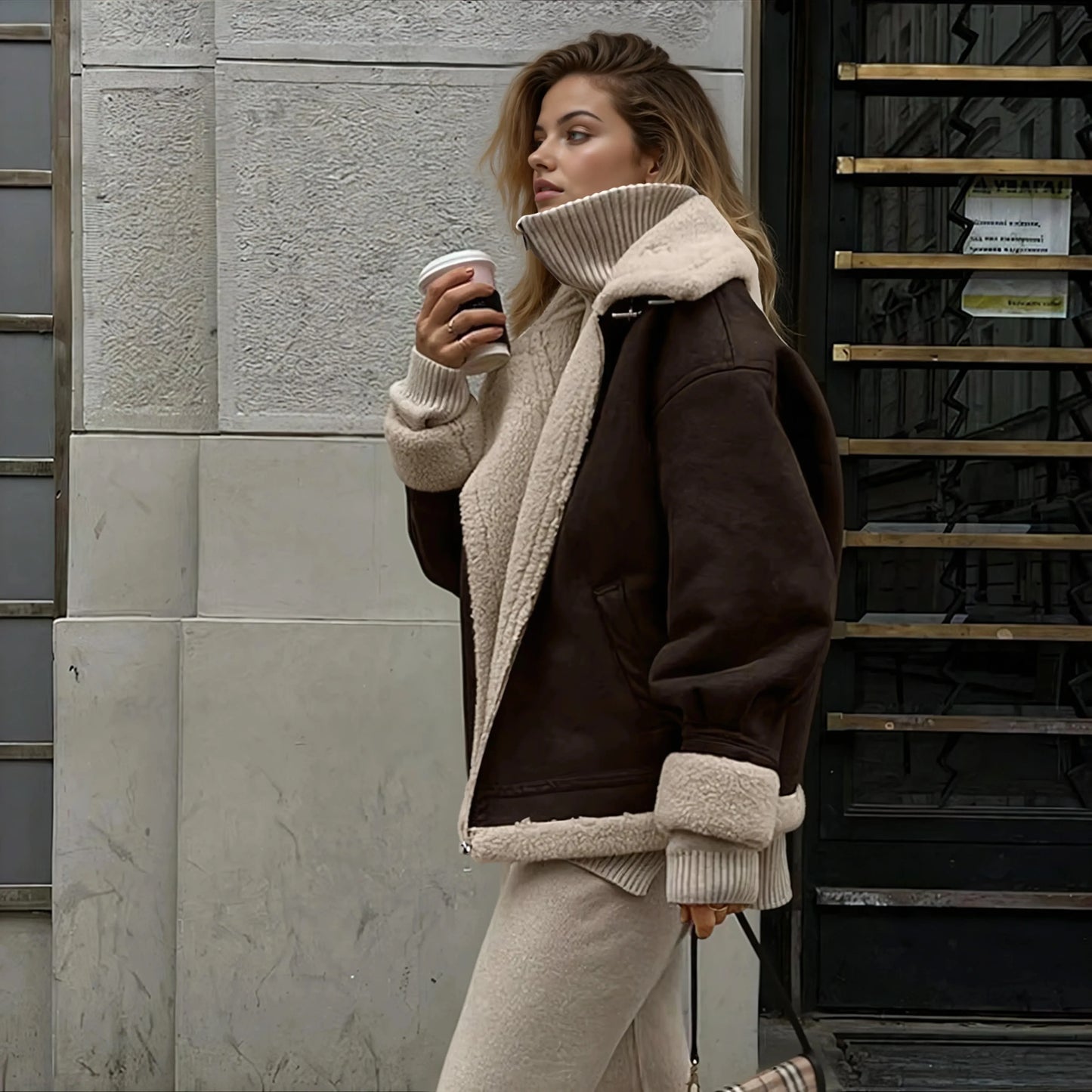 Leni Suede Vintage Coat