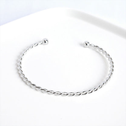 Sterling Silver Bubble Twist Bracelet