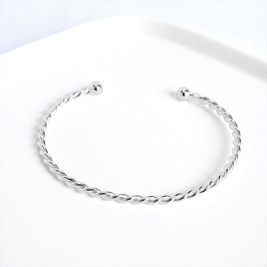 Sterling Silver Bubble Twist Bracelet