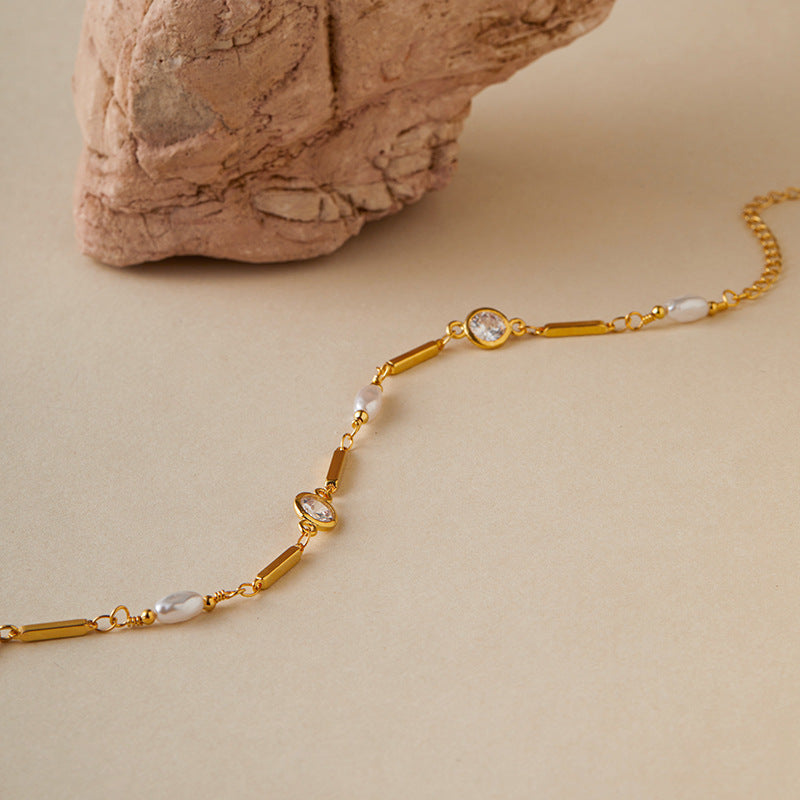 Exquisite Gold Pearl Bracelet