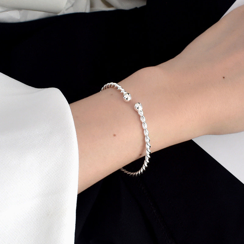 Sterling Silver Bubble Twist Bracelet