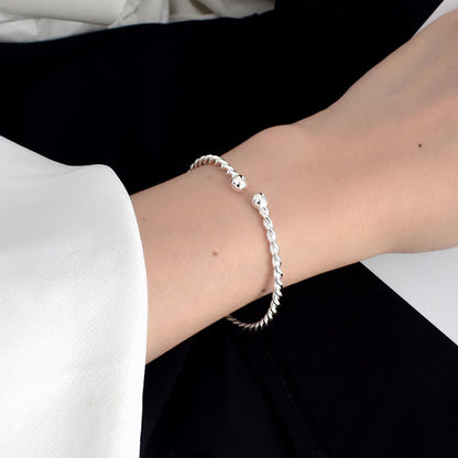 Sterling Silver Bubble Twist Bracelet