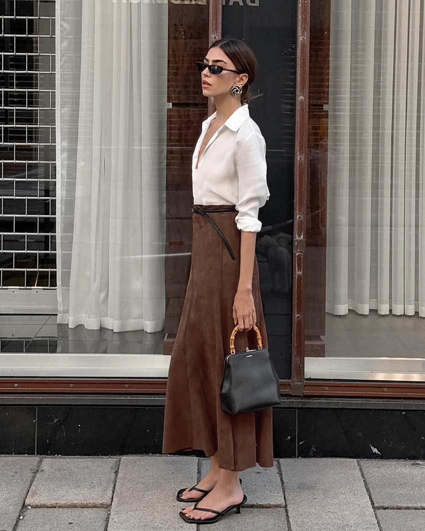 The Kaelen Velvet Skirt