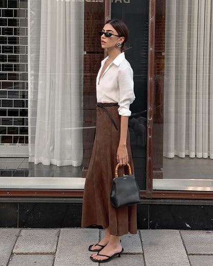 The Kaelen Velvet Skirt