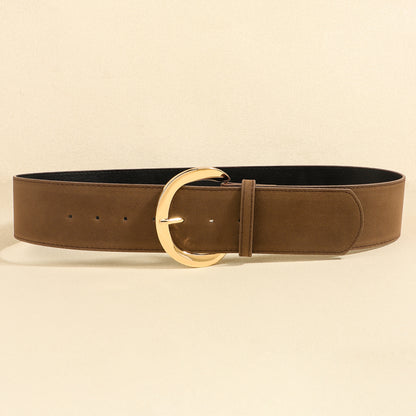 Retro Wide Pin Buckle Belt